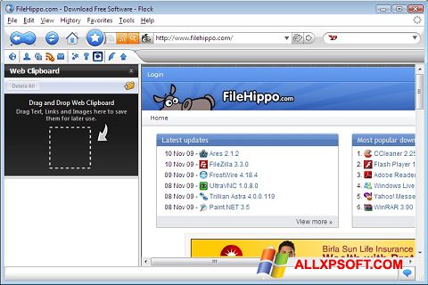스크린 샷 Flock Windows XP