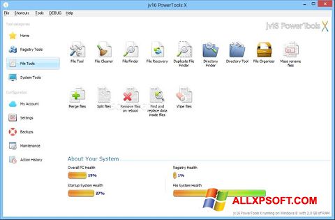 스크린 샷 jv16 PowerTools Windows XP