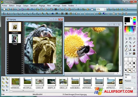 스크린 샷 PhotoFiltre Windows XP
