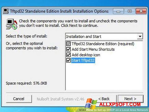 스크린 샷 Tftpd32 Windows XP