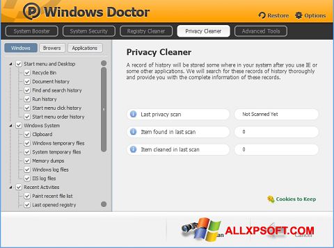스크린 샷 Windows Doctor Windows XP