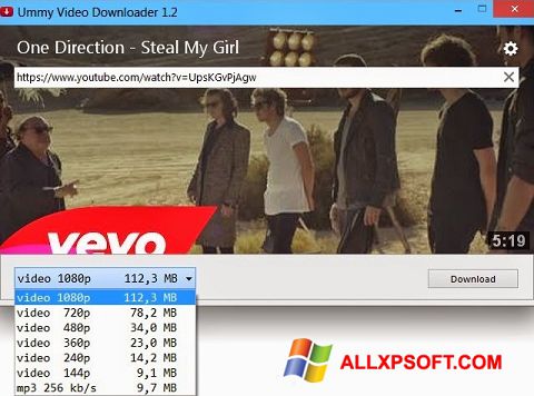 스크린 샷 Ummy Video Downloader Windows XP