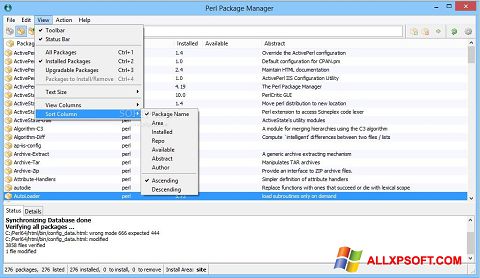 스크린 샷 ActivePerl Windows XP