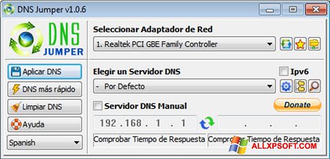 스크린 샷 DNS Jumper Windows XP