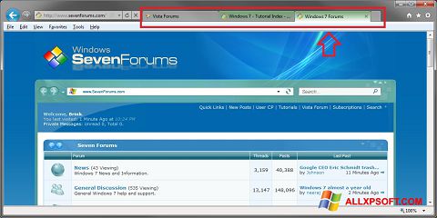 스크린 샷 Internet Explorer Windows XP