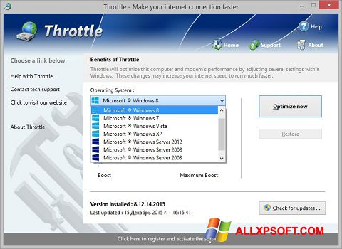 스크린 샷 Throttle Windows XP