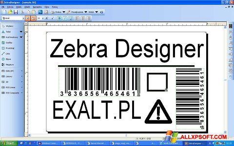 스크린 샷 Zebra Designer Windows XP