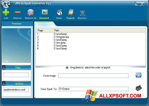 스크린 샷 Epub Reader Windows XP