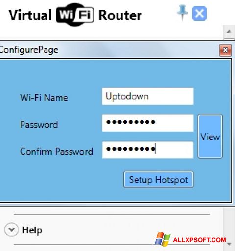 스크린 샷 Virtual WiFi Router Windows XP