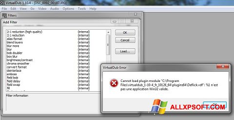 스크린 샷 VirtualDub Windows XP