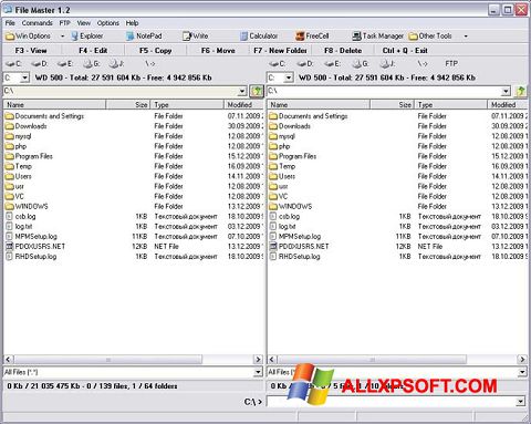 스크린 샷 File Master Windows XP