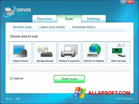 스크린 샷 Carambis Driver Updater Windows XP