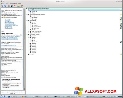 스크린 샷 Mumble Windows XP