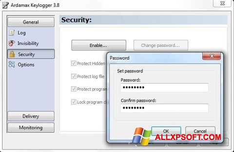 스크린 샷 Ardamax Keylogger Windows XP