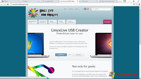스크린 샷 LinuxLive USB Creator Windows XP