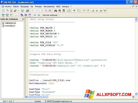 스크린 샷 NSIS Windows XP