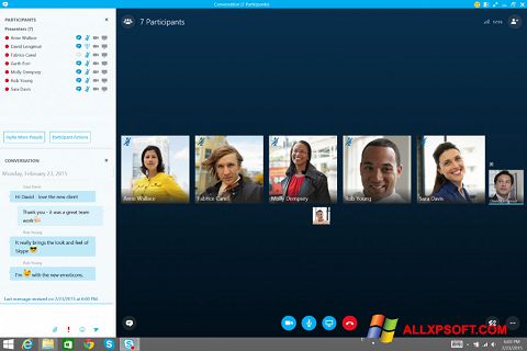 스크린 샷 Skype for Business Windows XP