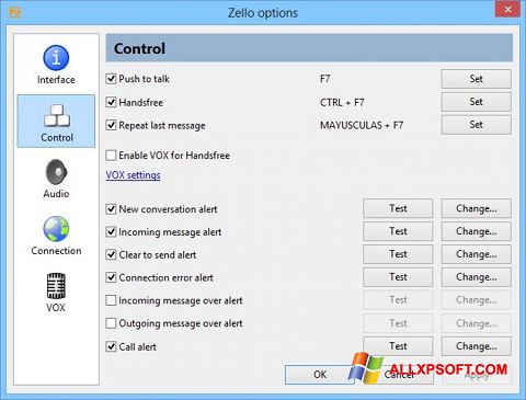 스크린 샷 Zello Windows XP