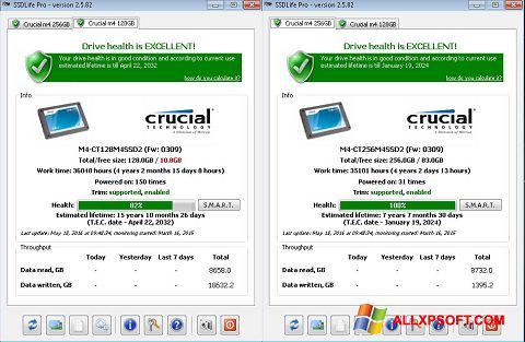 스크린 샷 SSDLife Windows XP