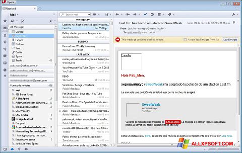 스크린 샷 Opera Mail Windows XP