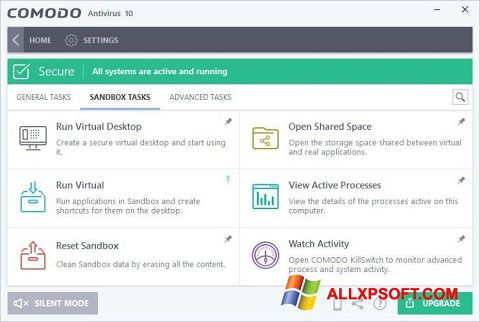 스크린 샷 Comodo Antivirus Windows XP