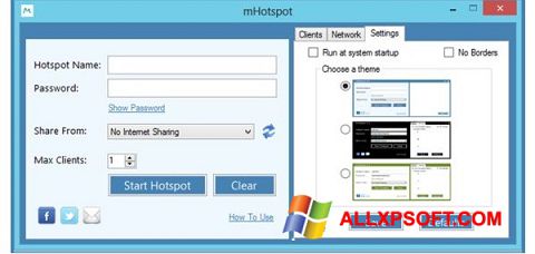 스크린 샷 mHotspot Windows XP