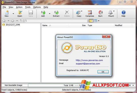 스크린 샷 PowerISO Windows XP