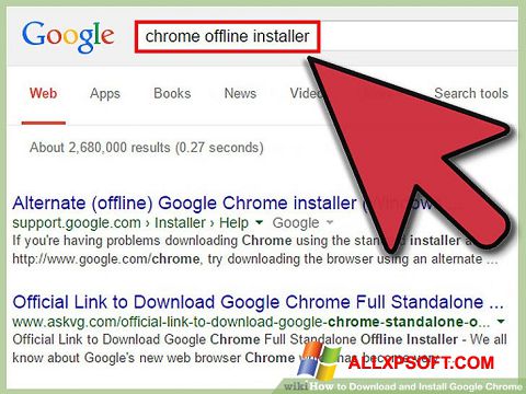 스크린 샷 Google Chrome Offline Installer Windows XP