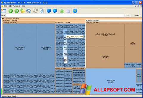 스크린 샷 SpaceSniffer Windows XP