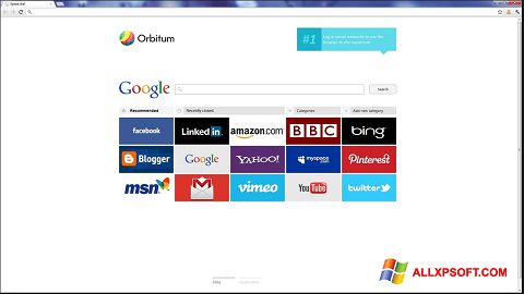 스크린 샷 Orbitum Windows XP