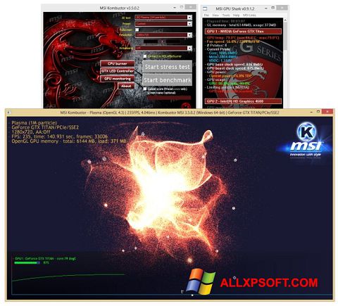 스크린 샷 MSI Kombustor Windows XP