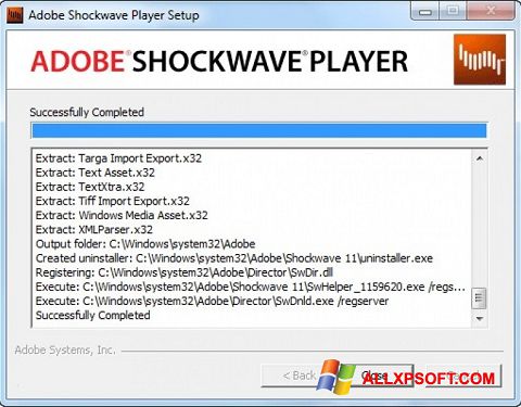 스크린 샷 Shockwave Player Windows XP
