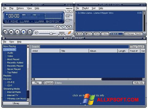 스크린 샷 Winamp Lite Windows XP