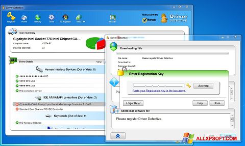 스크린 샷 Driver Detective Windows XP