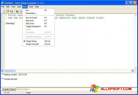 스크린 샷 Inno Setup Windows XP