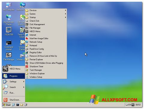 스크린 샷 Hirens Boot CD Windows XP