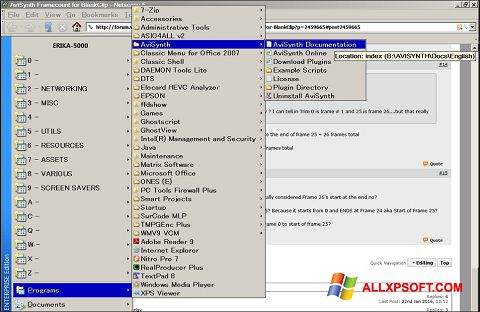 스크린 샷 AviSynth Windows XP