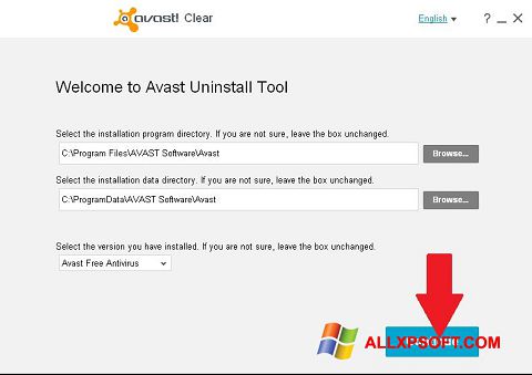 스크린 샷 Avast Uninstall Utility Windows XP