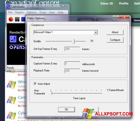 스크린 샷 CamStudio Windows XP