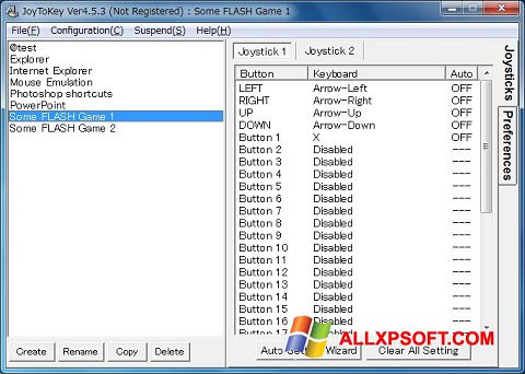 스크린 샷 JoyToKey Windows XP