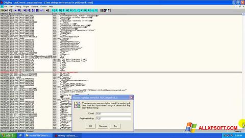 스크린 샷 PDF2Word Windows XP