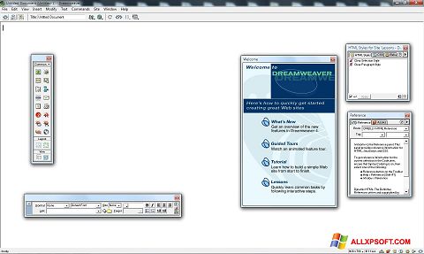 스크린 샷 Macromedia Dreamweaver Windows XP