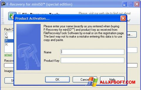 스크린 샷 F-Recovery SD Windows XP