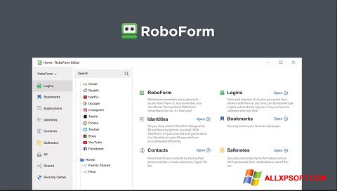 스크린 샷 RoboForm Windows XP