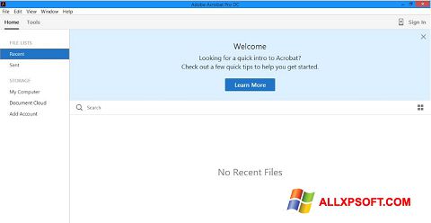 스크린 샷 Adobe Acrobat Pro DC Windows XP