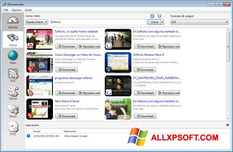 스크린 샷 VDownloader Windows XP