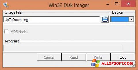 스크린 샷 Win32 Disk Imager Windows XP