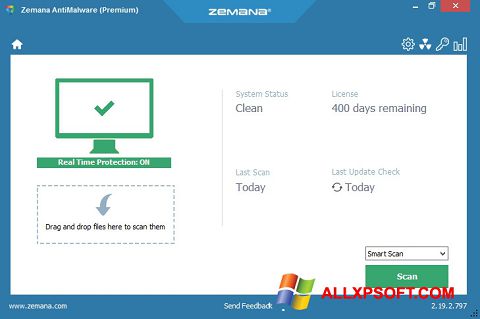 스크린 샷 Zemana AntiMalware Windows XP