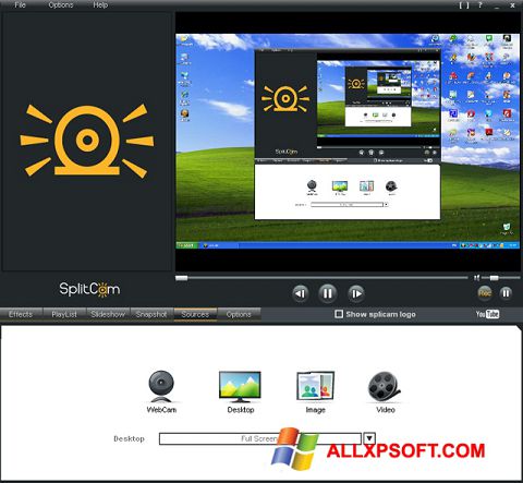 스크린 샷 SplitCam Windows XP