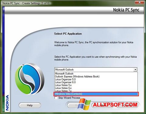 스크린 샷 Nokia PC Suite Windows XP
